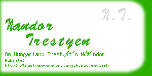 nandor trestyen business card